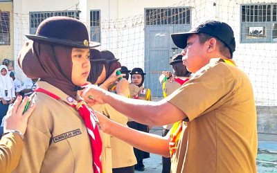 17 Anggota Pramuka Penegak Bantara UPTD SMKN 2 Majene Dikukuhkan