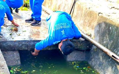 Dukung Gerakan Majene Mapaccing, Ratusan Warga UPTD SMKN 2 Majene Ikut Kerja Bakti